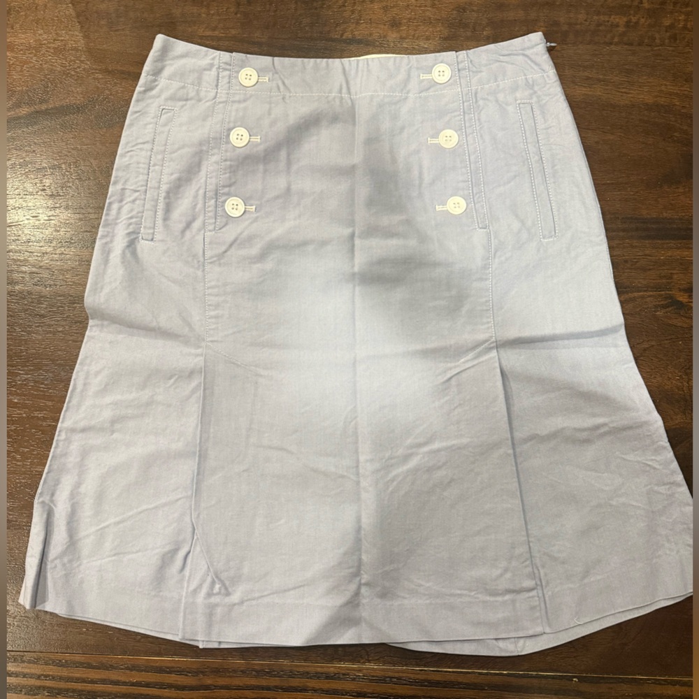 Talbots Blue and White Striped Skirt